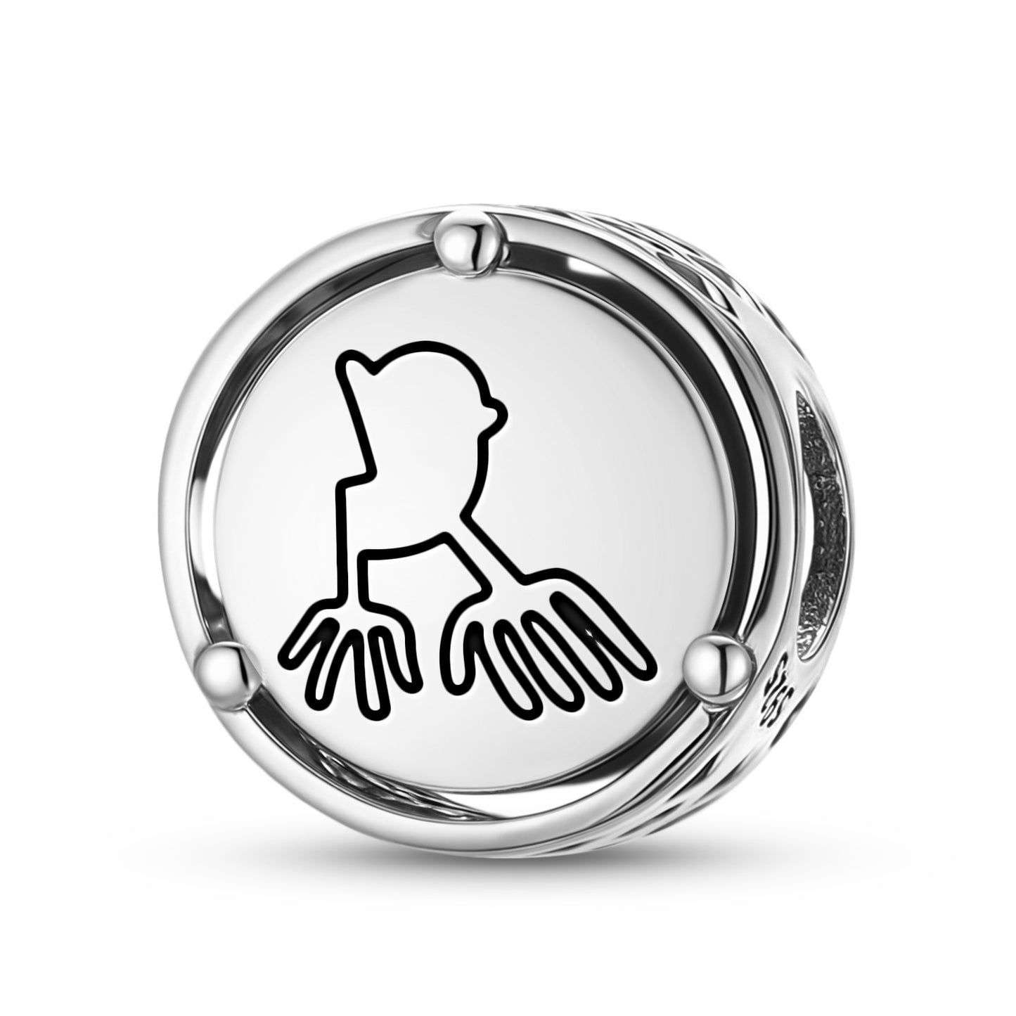 925 Sterling Silver Nazca Lines The Hands Charms For Bracelets & Necklaces Pendants Beads Jewelry Fit Pan Bracelet Charm Ethnic Cultural Symbols Gifts For Women