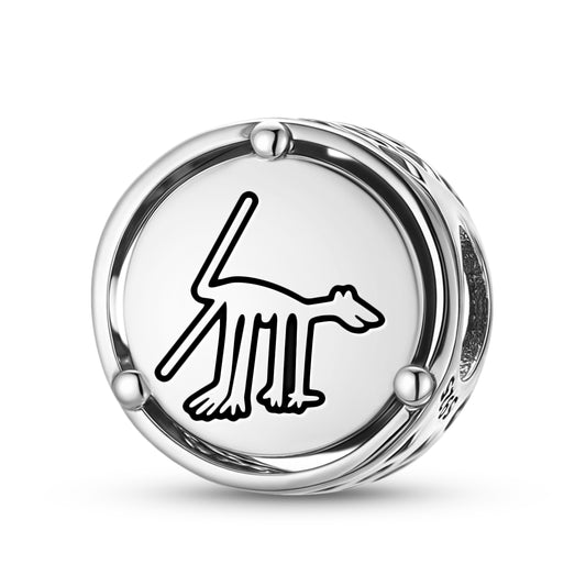 925 Sterling Silver Nazca Lines The Dog Charms For Bracelets & Necklaces Pendants Beads Jewelry Fit Pan Bracelet Charm Ethnic Cultural Symbols Gifts For Women