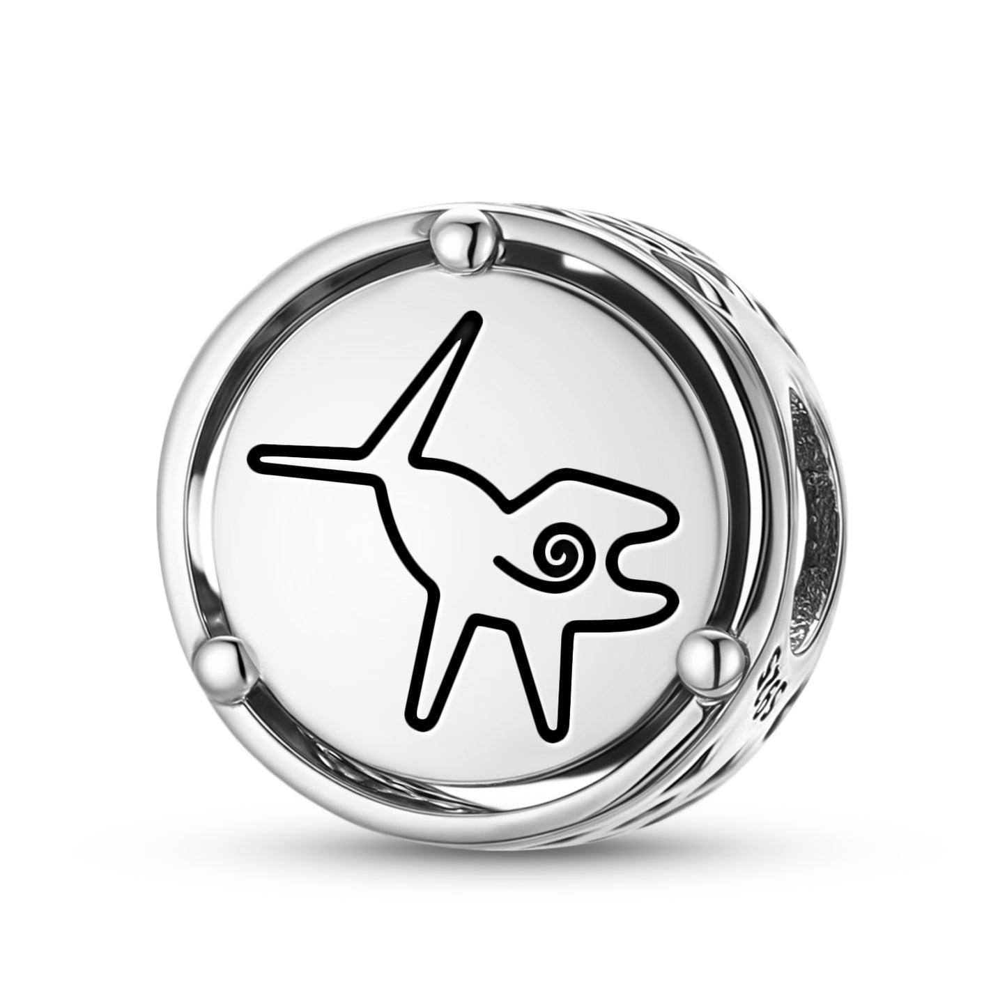 925 Sterling Silver Nazca Lines The Whale Charms For Bracelets & Necklaces Pendants Beads Jewelry Fit Pan Bracelet Charm Ethnic Cultural Symbols Gifts For Women