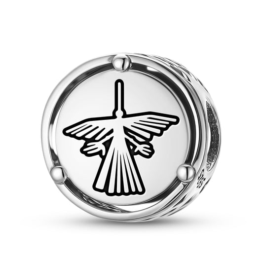 925 Sterling Silver Nazca Lines The Condor Charms For Bracelets & Necklaces Pendants Beads Jewelry Fit Pan Bracelet Charm Ethnic Cultural Symbols Gifts For Women