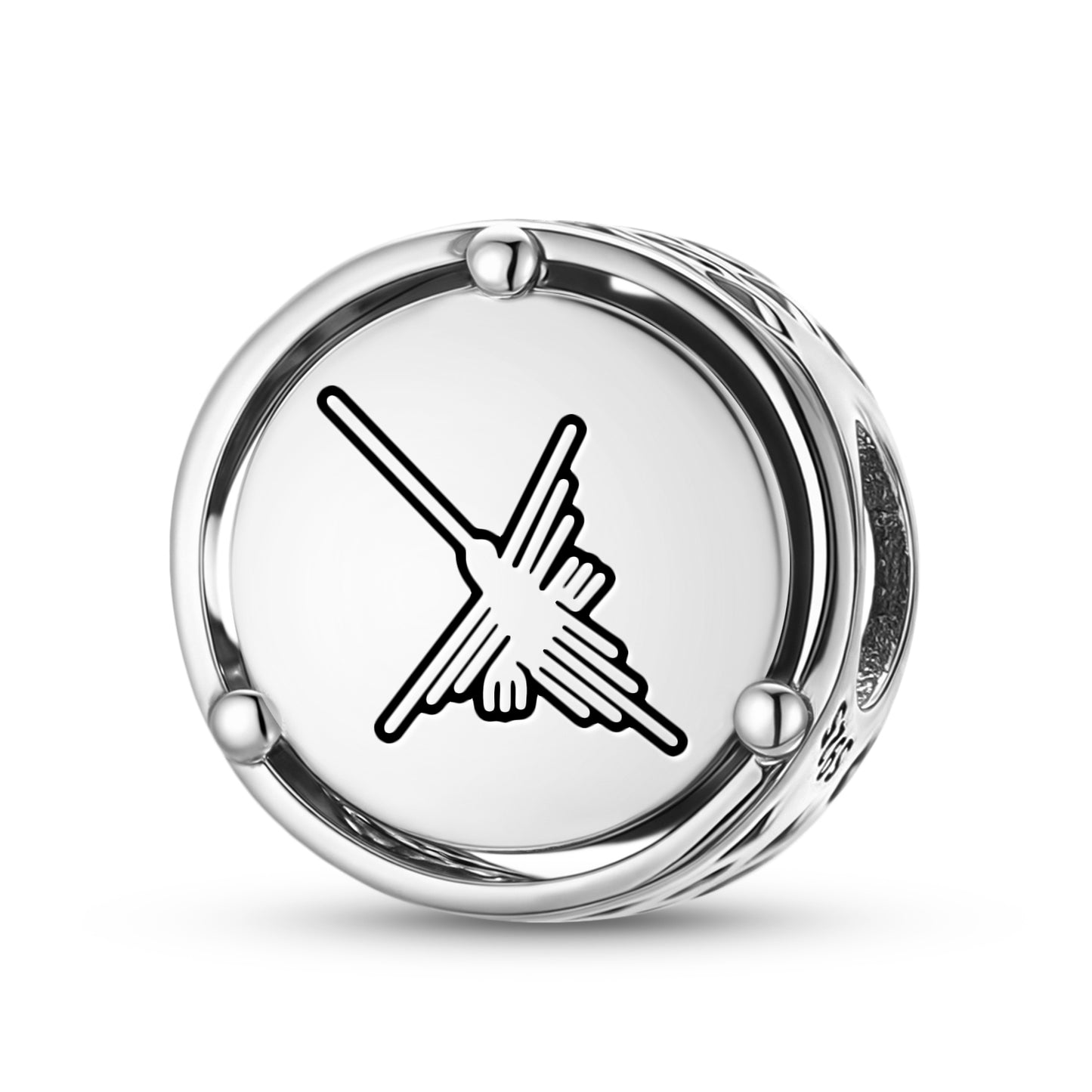 925 Sterling Silver Nazca Lines The Hummingbird Charms For Bracelets & Necklaces Pendants Beads Jewelry Fit Pan Bracelet Charm Ethnic Cultural Symbols Gifts For Women