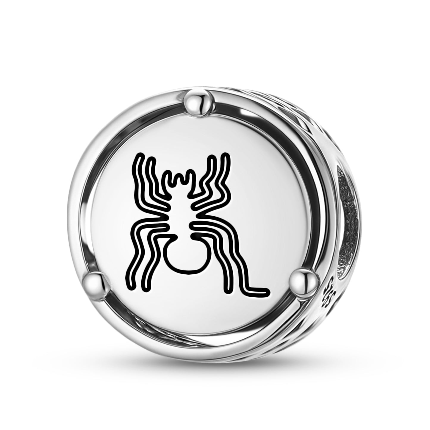 925 Sterling Silver Nazca Lines The Spider Charms For Bracelets & Necklaces Pendants Beads Jewelry Fit Pan Bracelet Charm Ethnic Cultural Symbols Gifts For Women