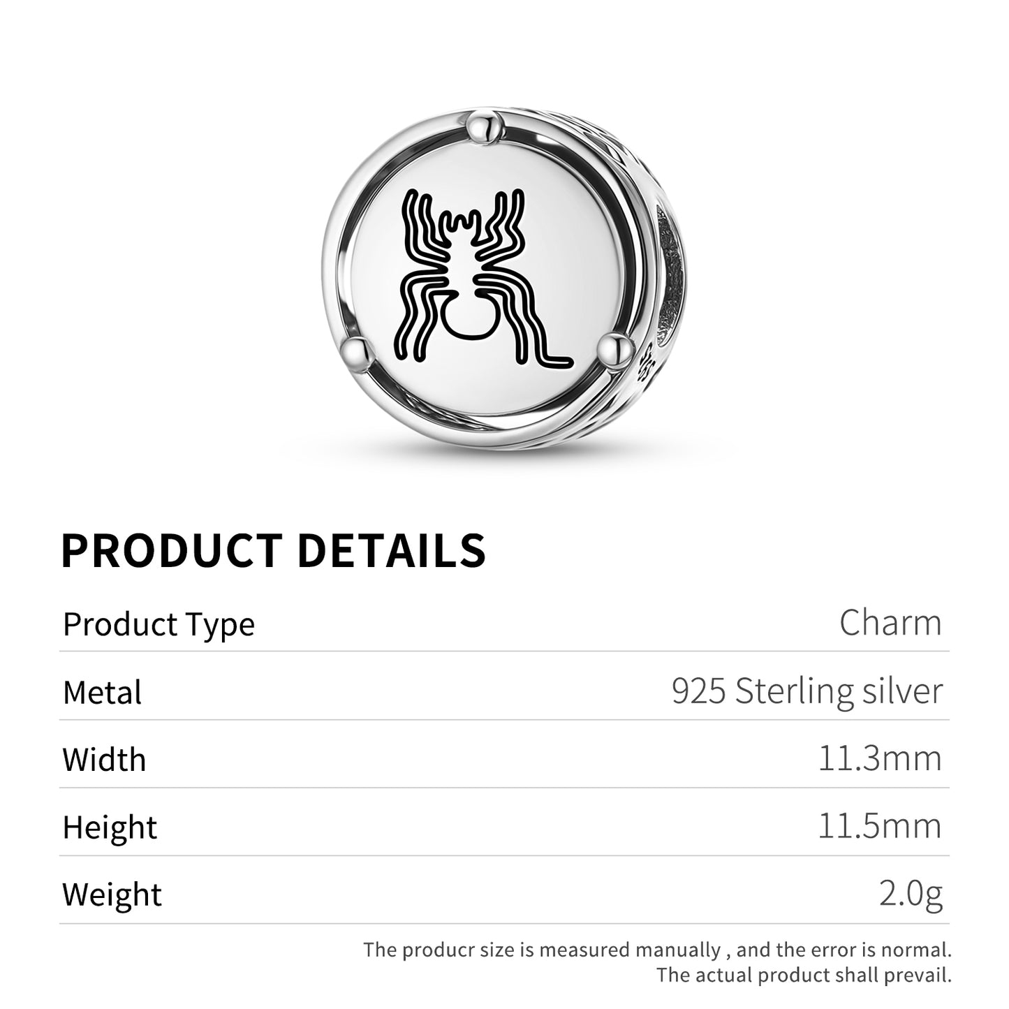 925 Sterling Silver Nazca Lines The Spider Charms For Bracelets & Necklaces Pendants Beads Jewelry Fit Pan Bracelet Charm Ethnic Cultural Symbols Gifts For Women