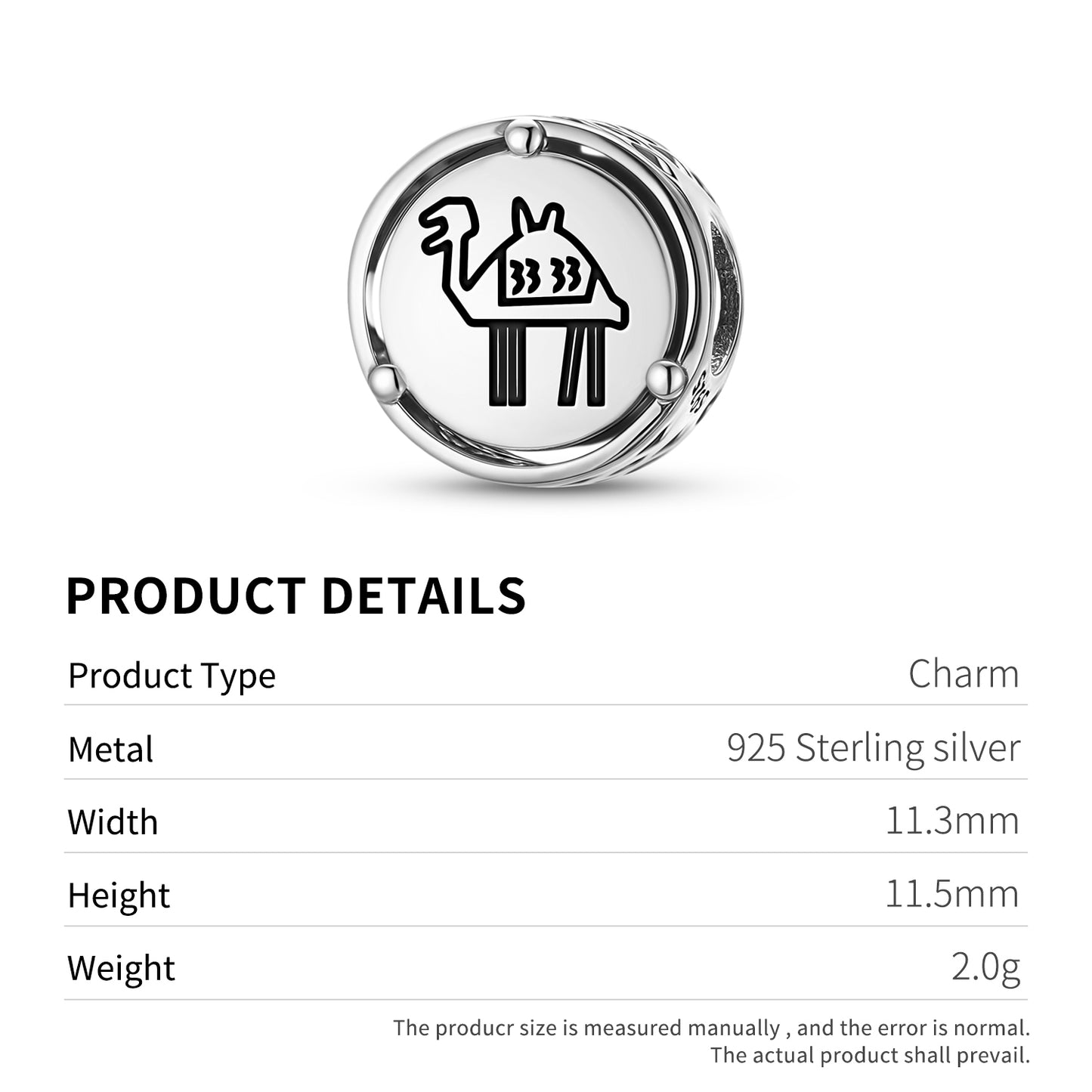 925 Sterling Silver Persian Camel Charms For Bracelets & Necklaces Pendants Beads Jewelry Fit Pan Bracelet Charm Ethnic Cultural Symbols Gifts For Women