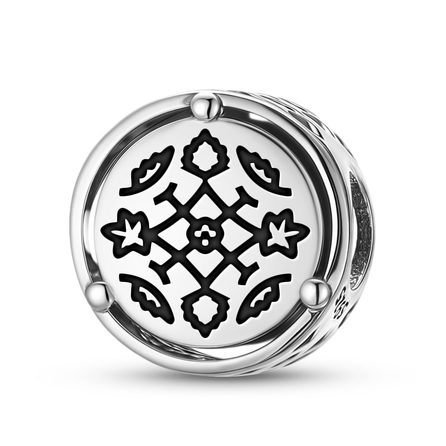 925 Sterling Silver Persian Herati Charms For Bracelets & Necklaces Pendants Beads Jewelry Fit Pan Bracelet Charm Ethnic Cultural Symbols Gifts For Women