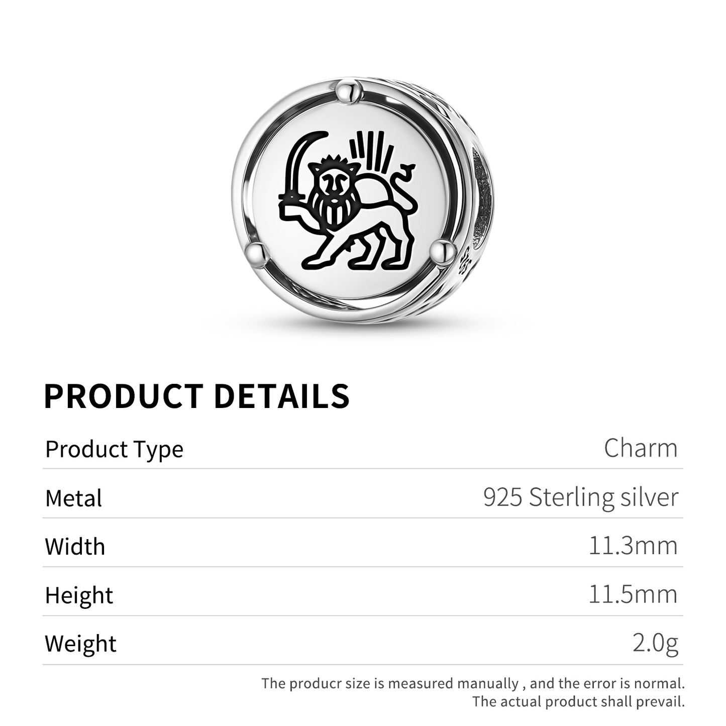 925 Sterling Silver Persian Hvare Khshaeta Charms For Bracelets & Necklaces Pendants Beads Jewelry Fit Pan Bracelet Charm Ethnic Cultural Symbols Gifts For Women