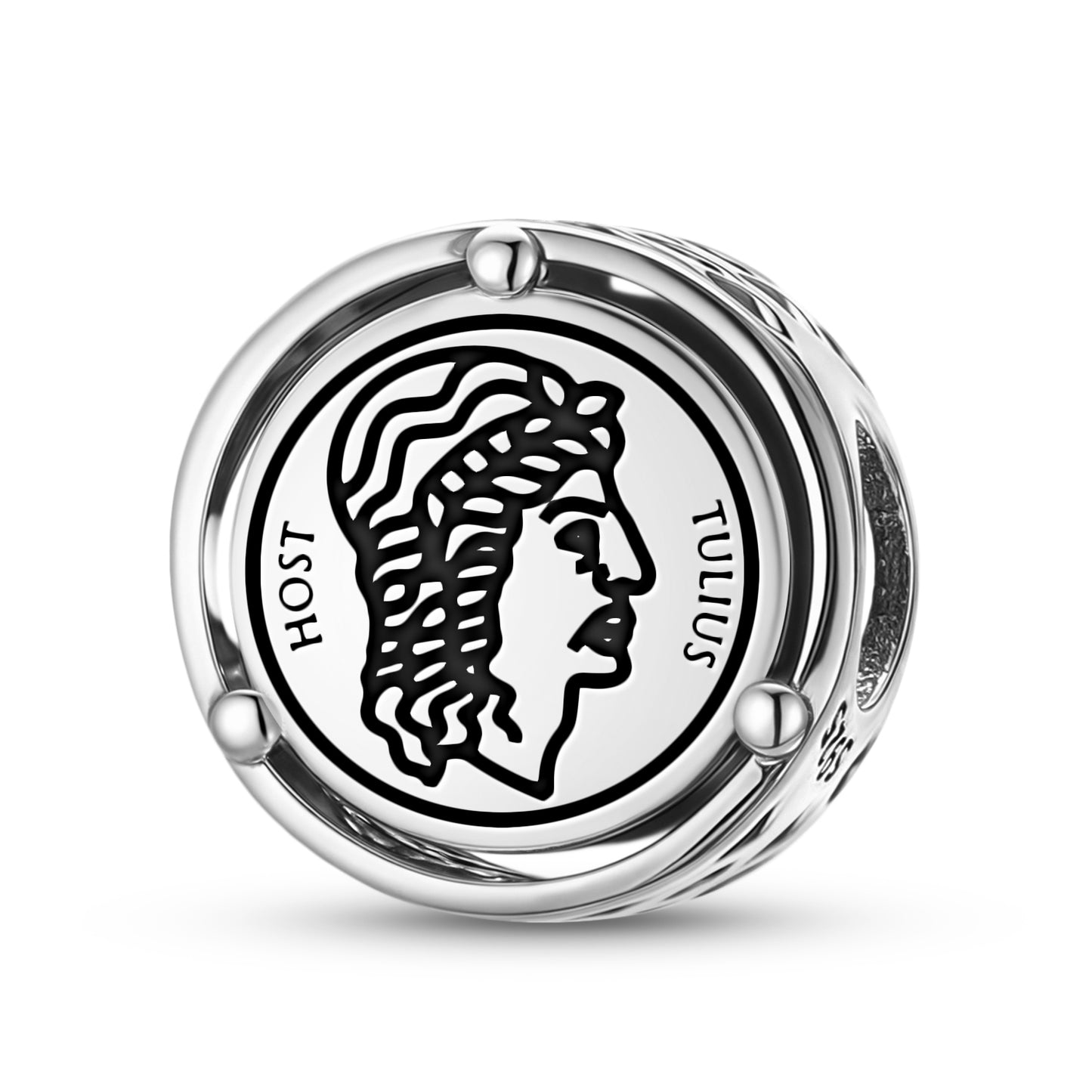 925 Sterling Silver Roman Empire Tullus Hostilius Charms For Bracelets & Necklaces Pendants Beads Jewelry Fit Pan Bracelet Charm Ethnic Cultural Symbols Gifts For Women