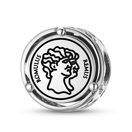 925 Sterling Silver Roman Empire Romulus Charms For Bracelets & Necklaces Pendants Beads Jewelry Fit Pan Bracelet Charm Ethnic Cultural Symbols Gifts For Women