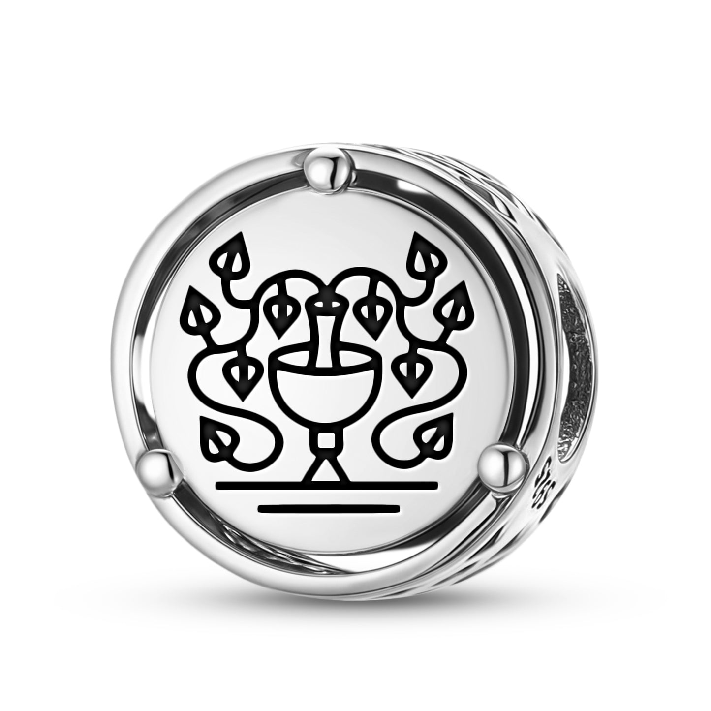 925 Sterling Silver Roman Empire Ivy Hedera Charms For Bracelets & Necklaces Pendants Beads Jewelry Fit Pan Bracelet Charm Ethnic Cultural Symbols Gifts For Women