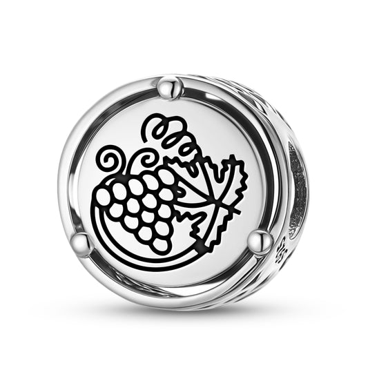 925 Sterling Silver Roman Empire Grapevine Vitis Vivifera Charms For Bracelets & Necklaces Pendants Beads Jewelry Fit Pan Bracelet Charm Ethnic Cultural Symbols Gifts For Women
