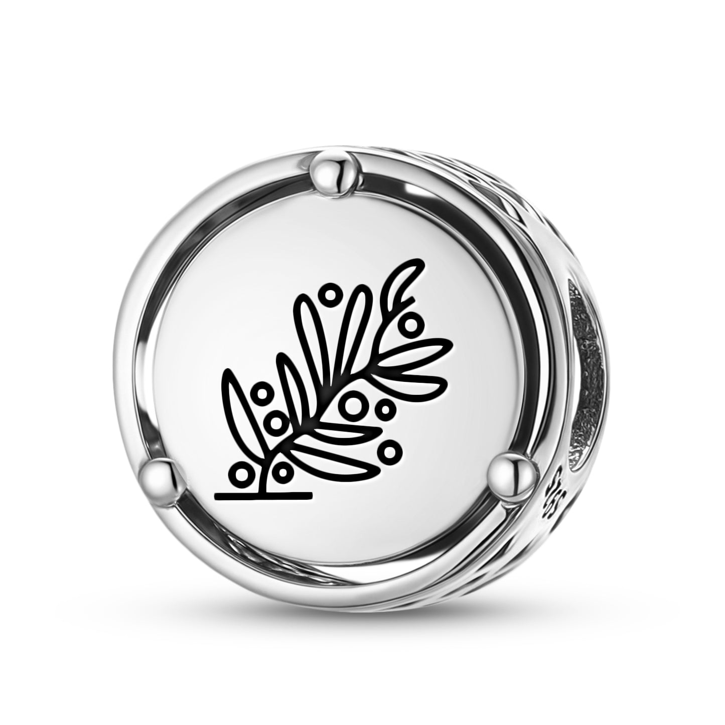 925 Sterling Silver Roman Empire Olive Olivum Charms For Bracelets & Necklaces Pendants Beads Jewelry Fit Pan Bracelet Charm Ethnic Cultural Symbols Gifts For Women