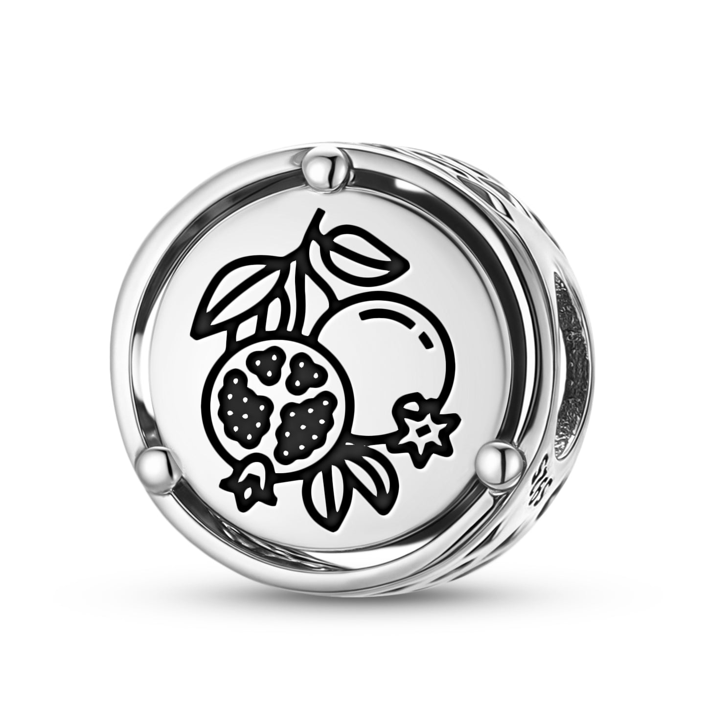 925 Sterling Silver Roman Empire The Pomegranate Charms For Bracelets & Necklaces Pendants Beads Jewelry Fit Pan Bracelet Charm Ethnic Cultural Symbols Gifts For Women