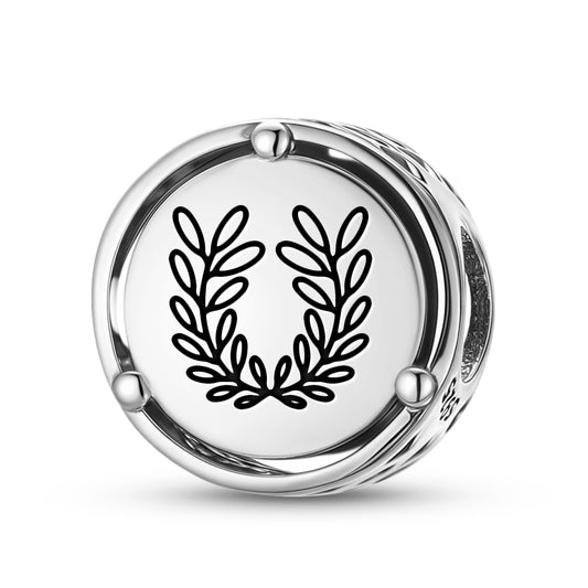 925 Sterling Silver Roman Empire Laurel Laurus Nobilis Charms For Bracelets & Necklaces Pendants Beads Jewelry Fit Pan Bracelet Charm Ethnic Cultural Symbols Gifts For Women