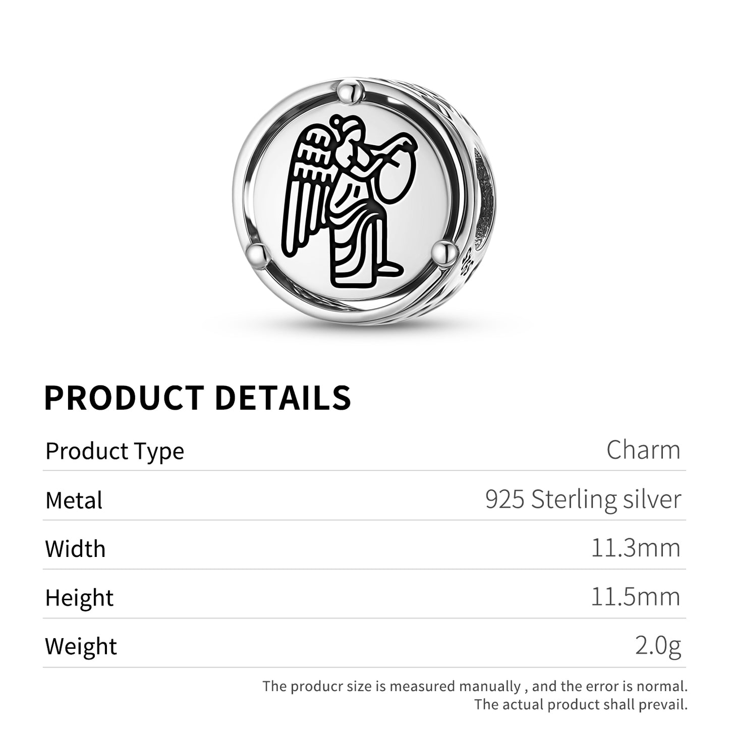 925 Sterling Silver Roman Empire Winged Victory Charms For Bracelets & Necklaces Pendants Beads Jewelry Fit Pan Bracelet Charm Ethnic Cultural Symbols Gifts For Women