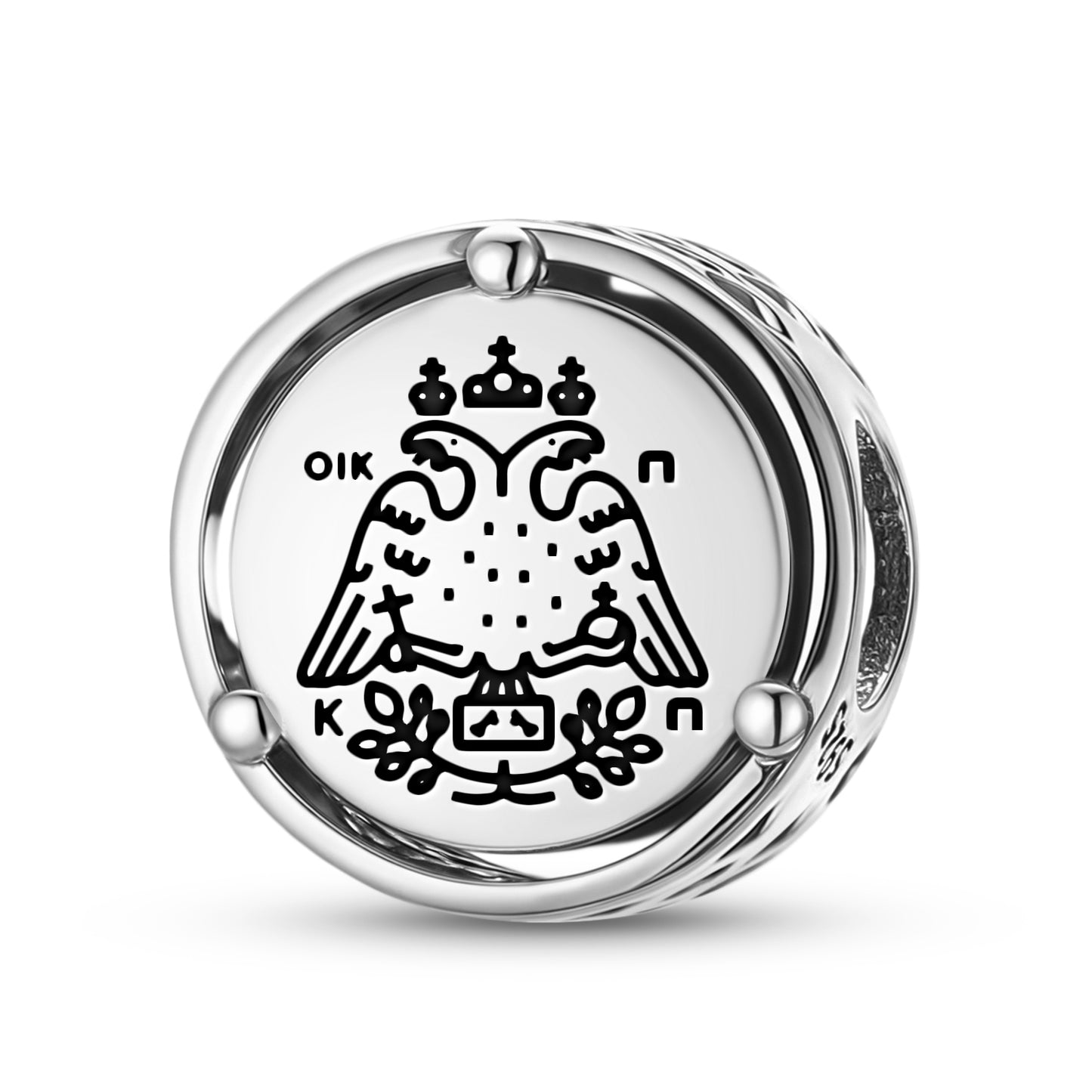 925 Sterling Silver Roman Empire Double-Headed Eagle Charms For Bracelets & Necklaces Pendants Beads Jewelry Fit Pan Bracelet Charm Ethnic Cultural Symbols Gifts For Women