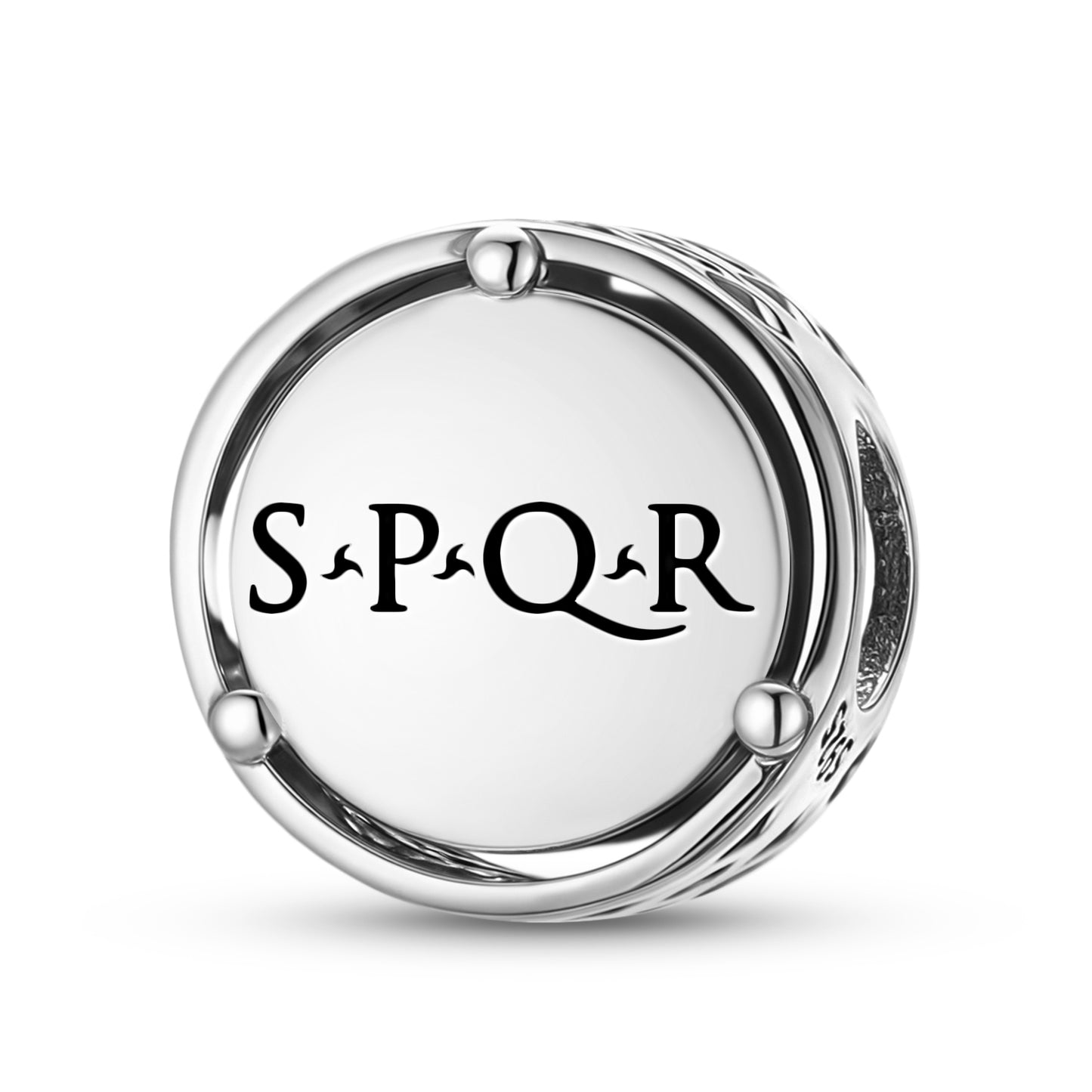 925 Sterling Silver Roman Empire S.P.Q.R. Charms For Bracelets & Necklaces Pendants Beads Jewelry Fit Pan Bracelet Charm Ethnic Cultural Symbols Gifts For Women