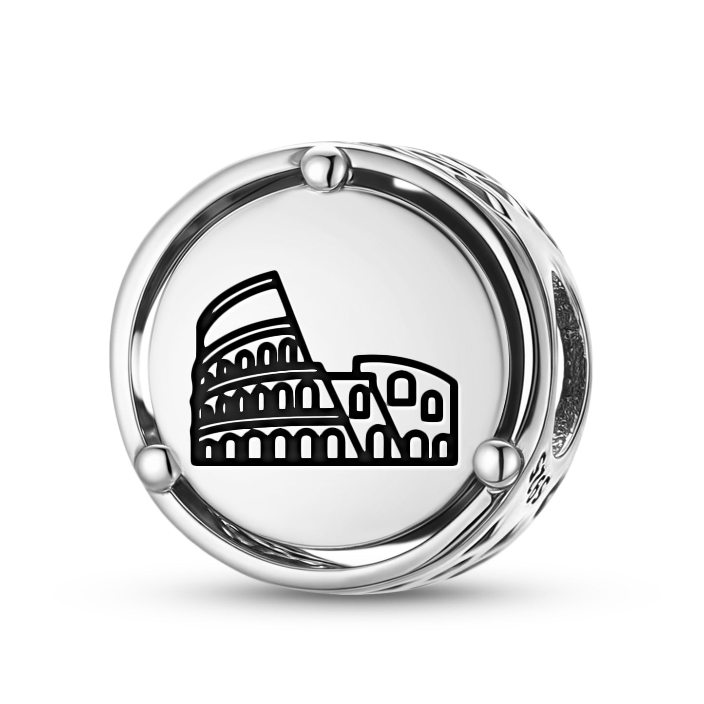 925 Sterling Silver Roman Empire Colosseum Charms For Bracelets & Necklaces Pendants Beads Jewelry Fit Pan Bracelet Charm Ethnic Cultural Symbols Gifts For Women