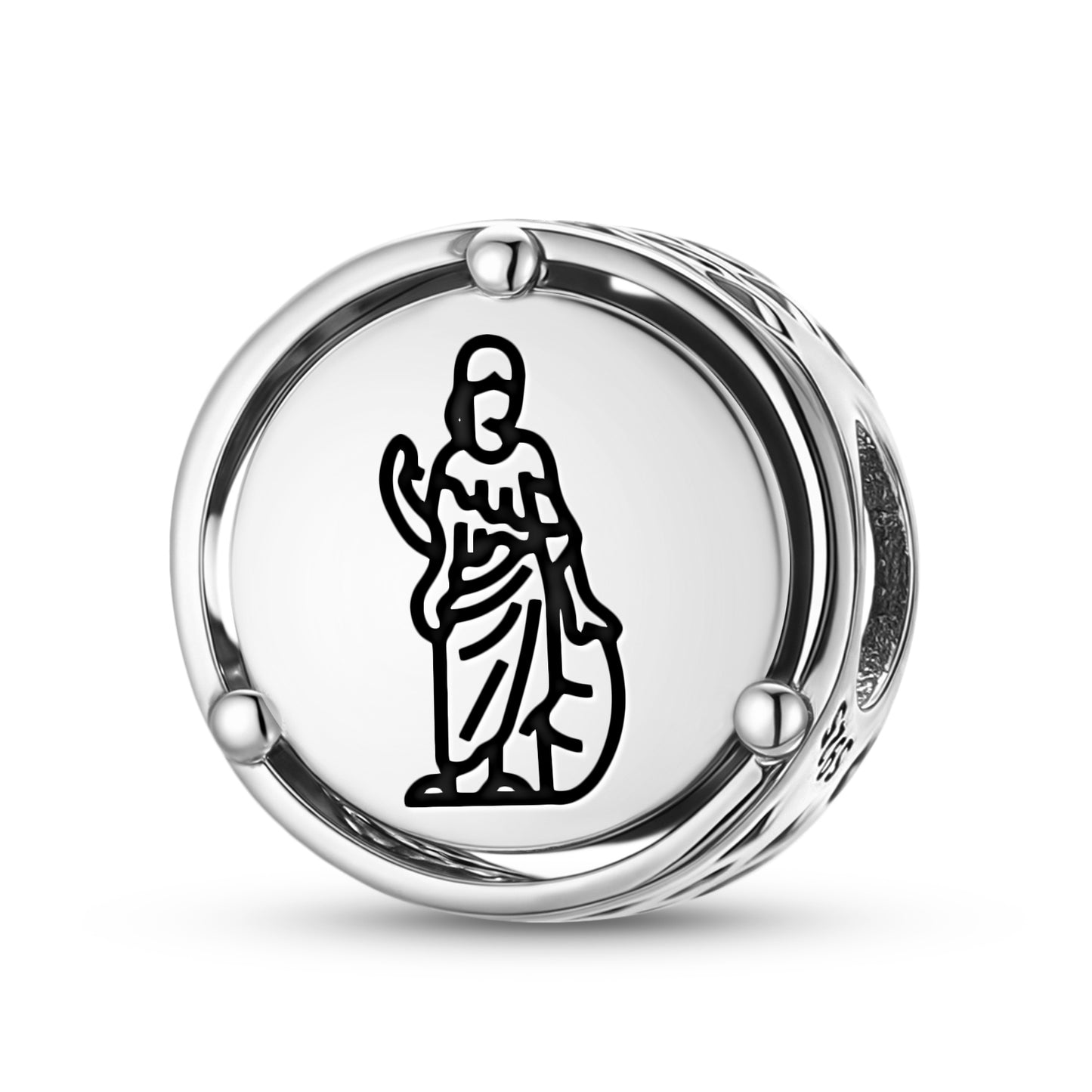 925 Sterling Silver Roman Empire Minerva Charms For Bracelets & Necklaces Pendants Beads Jewelry Fit Pan Bracelet Charm Ethnic Cultural Symbols Gifts For Women