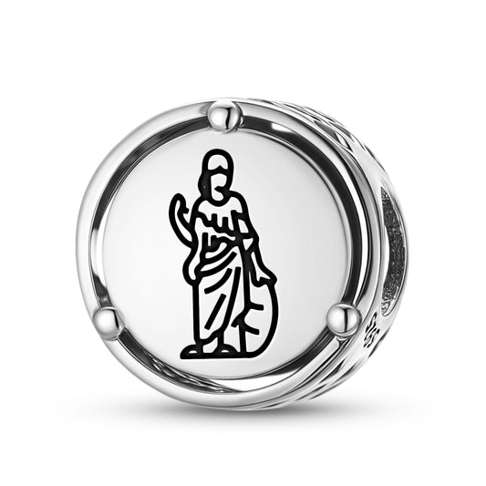 925 Sterling Silver Roman Empire Minerva Charms For Bracelets & Necklaces Pendants Beads Jewelry Fit Pan Bracelet Charm Ethnic Cultural Symbols Gifts For Women
