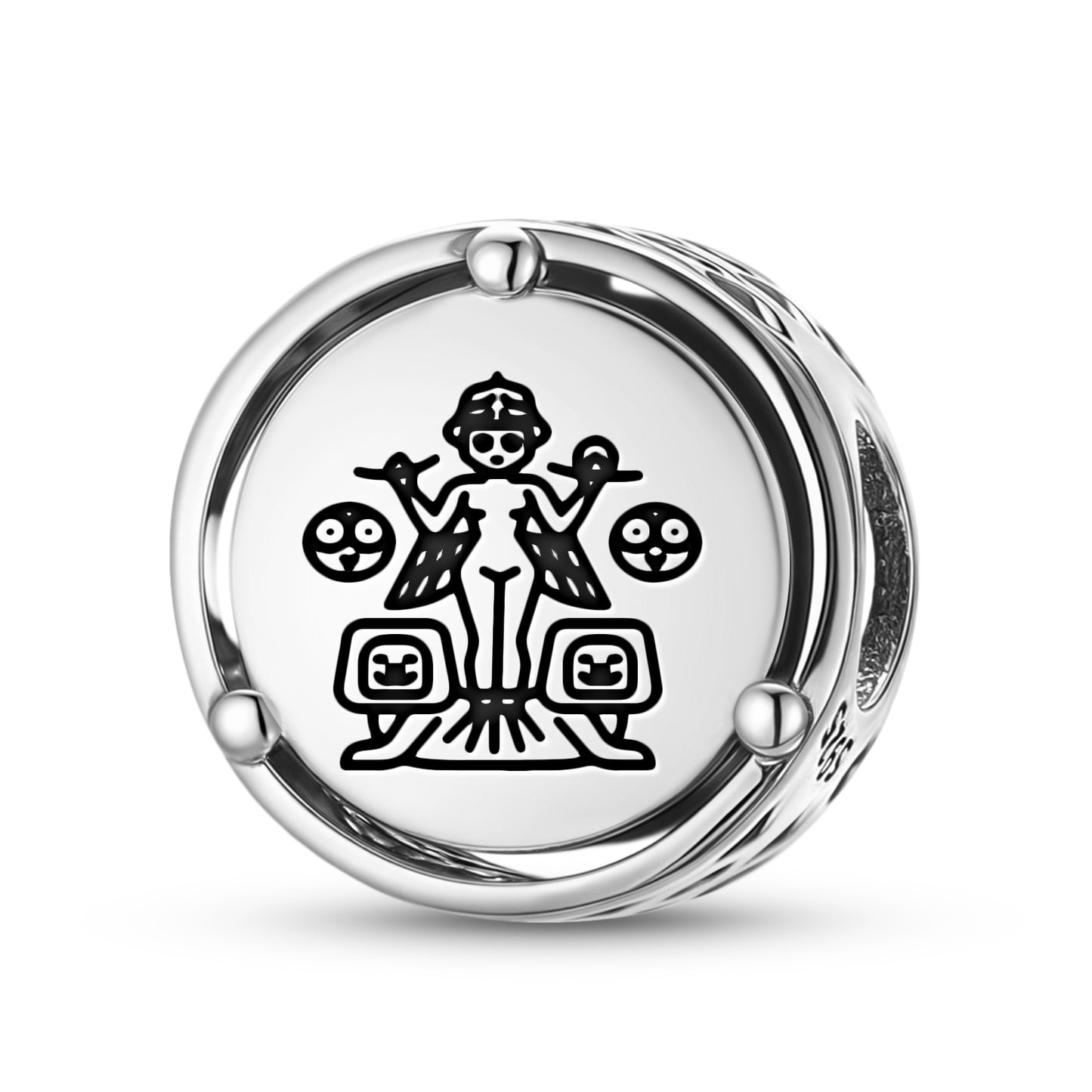 925 Sterling Silver Sumerian Ereshkigal Charms For Bracelets & Necklaces Pendants Beads Jewelry Fit Pan Bracelet Charm Ethnic Cultural Symbols Gifts For Women