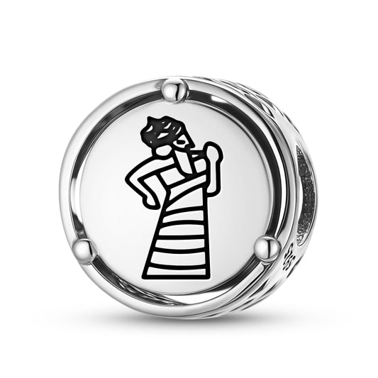 925 Sterling Silver Sumerian Ningishzida Charms For Bracelets & Necklaces Pendants Beads Jewelry Fit Pan Bracelet Charm Ethnic Cultural Symbols Gifts For Women