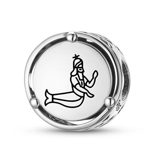 925 Sterling Silver Sumerian Dagan Dagon Charms For Bracelets & Necklaces Pendants Beads Jewelry Fit Pan Bracelet Charm Ethnic Cultural Symbols Gifts For Women
