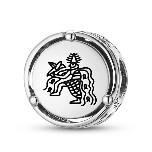 925 Sterling Silver Sumerian Enki Ea Charms For Bracelets & Necklaces Pendants Beads Jewelry Fit Pan Bracelet Charm Ethnic Cultural Symbols Gifts For Women