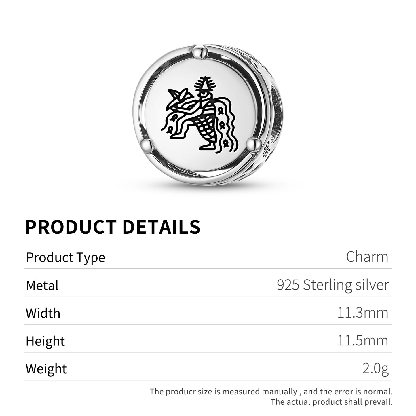 925 Sterling Silver Sumerian Enki Ea Charms For Bracelets & Necklaces Pendants Beads Jewelry Fit Pan Bracelet Charm Ethnic Cultural Symbols Gifts For Women