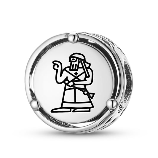 925 Sterling Silver Sumerian An Anu Anum Charms For Bracelets & Necklaces Pendants Beads Jewelry Fit Pan Bracelet Charm Ethnic Cultural Symbols Gifts For Women