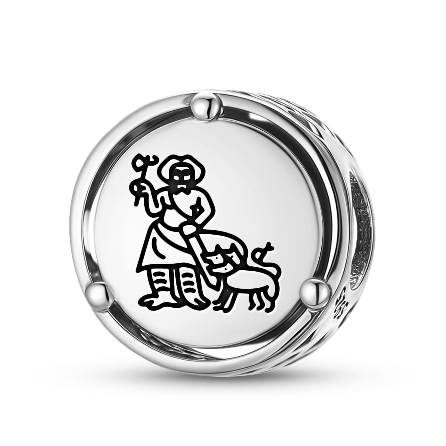 925 Sterling Silver Sumerian Nergal Charms For Bracelets & Necklaces Pendants Beads Jewelry Fit Pan Bracelet Charm Ethnic Cultural Symbols Gifts For Women