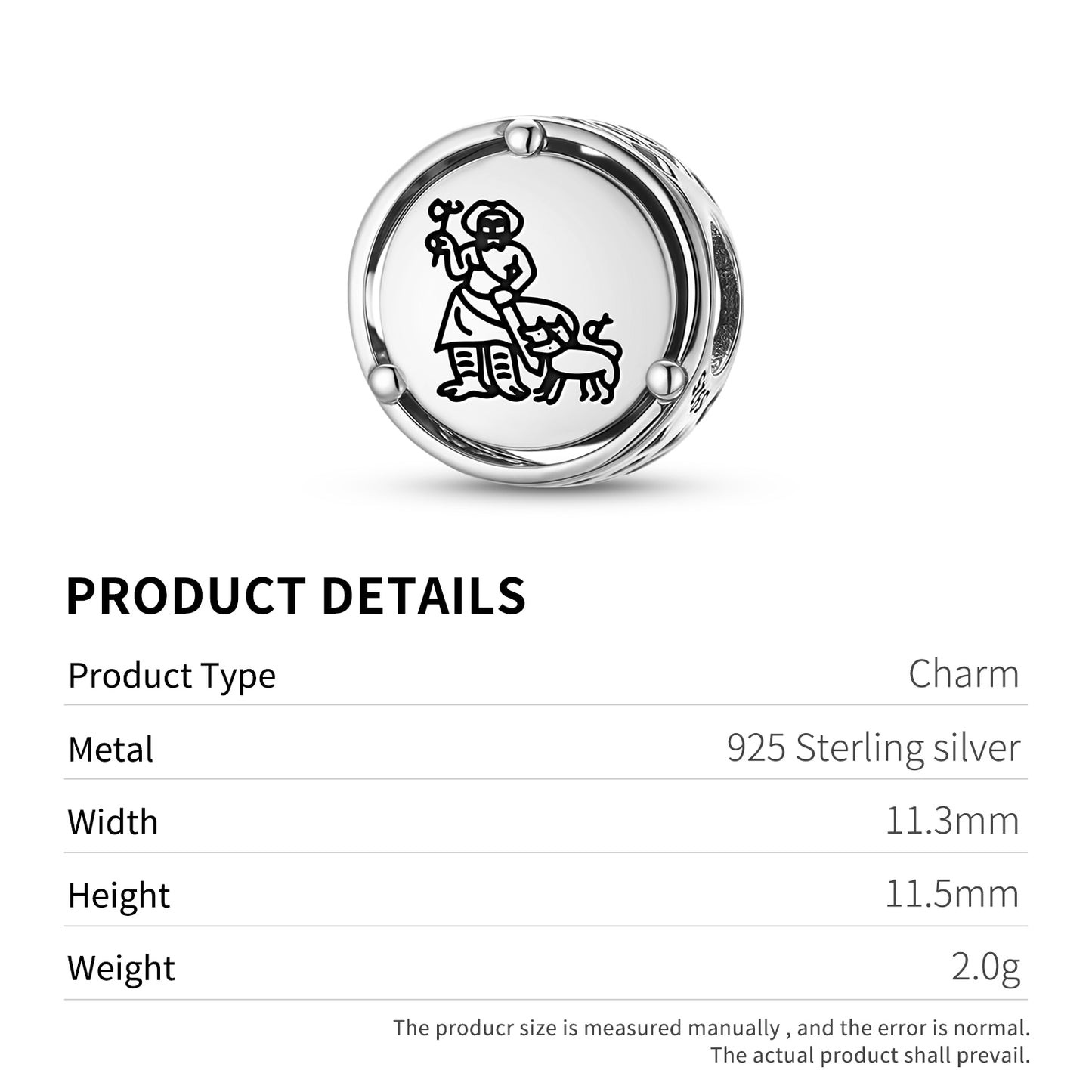 925 Sterling Silver Sumerian Nergal Charms For Bracelets & Necklaces Pendants Beads Jewelry Fit Pan Bracelet Charm Ethnic Cultural Symbols Gifts For Women