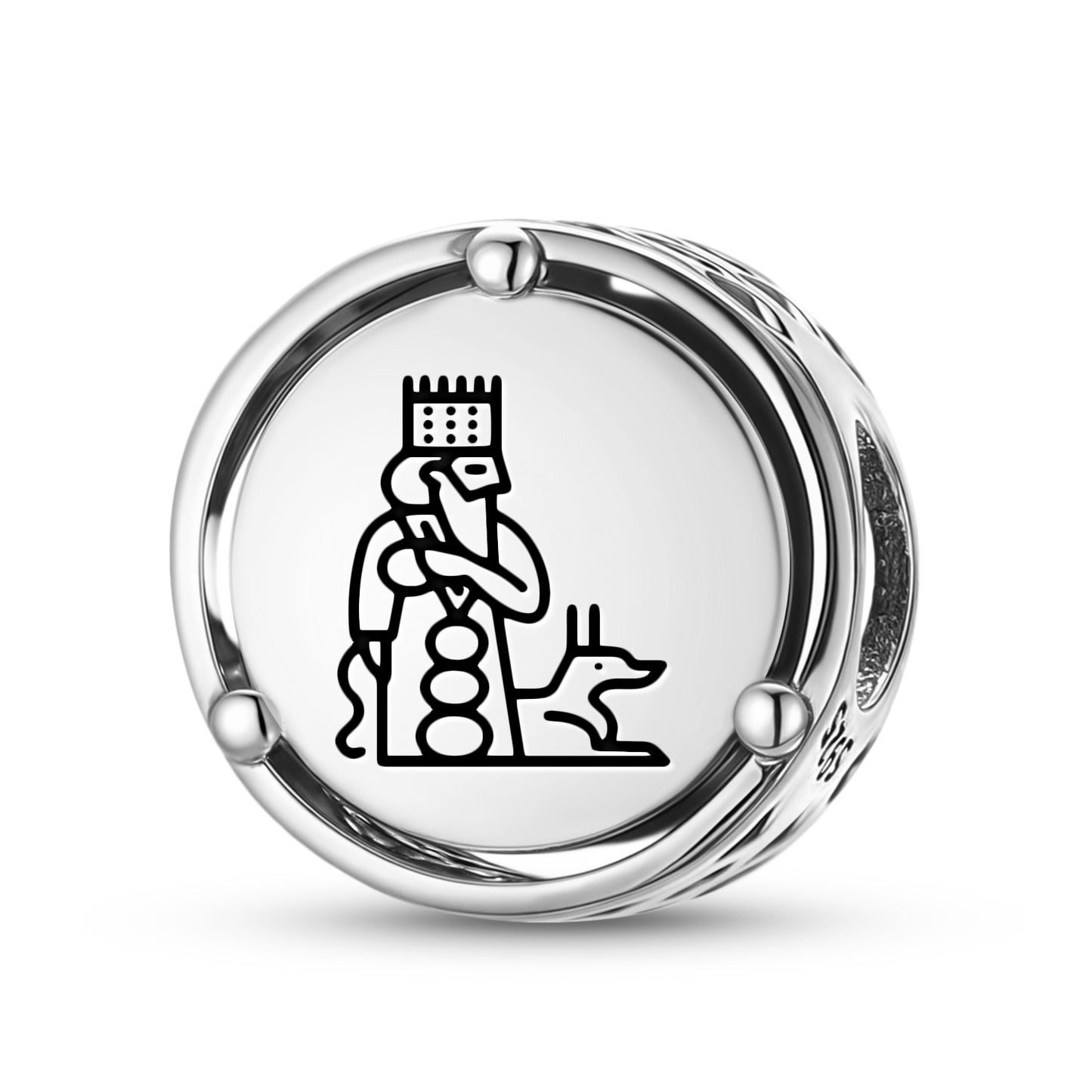925 Sterling Silver Sumerian Marduk Charms For Bracelets & Necklaces Pendants Beads Jewelry Fit Pan Bracelet Charm Ethnic Cultural Symbols Gifts For Women