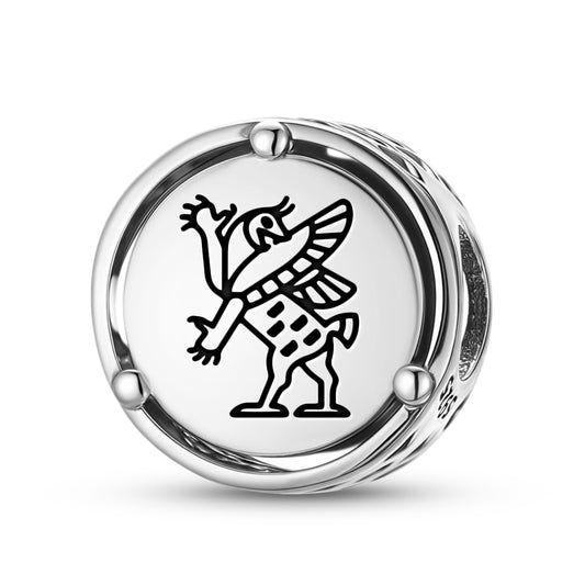 925 Sterling Silver Sumerian Tiamat Charms For Bracelets & Necklaces Pendants Beads Jewelry Fit Pan Bracelet Charm Ethnic Cultural Symbols Gifts For Women