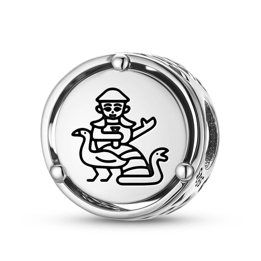 925 Sterling Silver Sumerian Nanshe Charms For Bracelets & Necklaces Pendants Beads Jewelry Fit Pan Bracelet Charm Ethnic Cultural Symbols Gifts For Women
