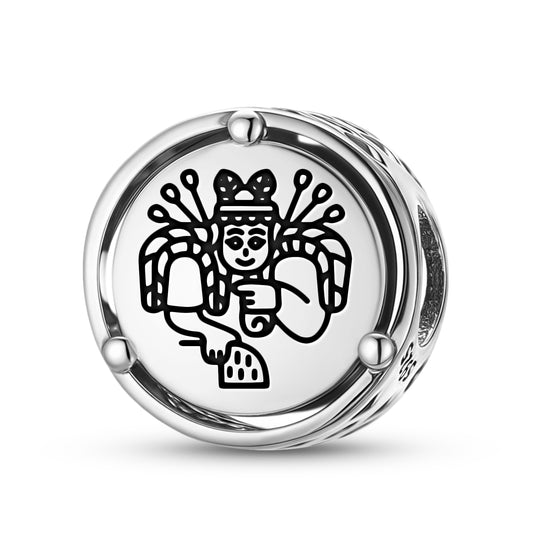 925 Sterling Silver Sumerian Nisaba Charms For Bracelets & Necklaces Pendants Beads Jewelry Fit Pan Bracelet Charm Ethnic Cultural Symbols Gifts For Women