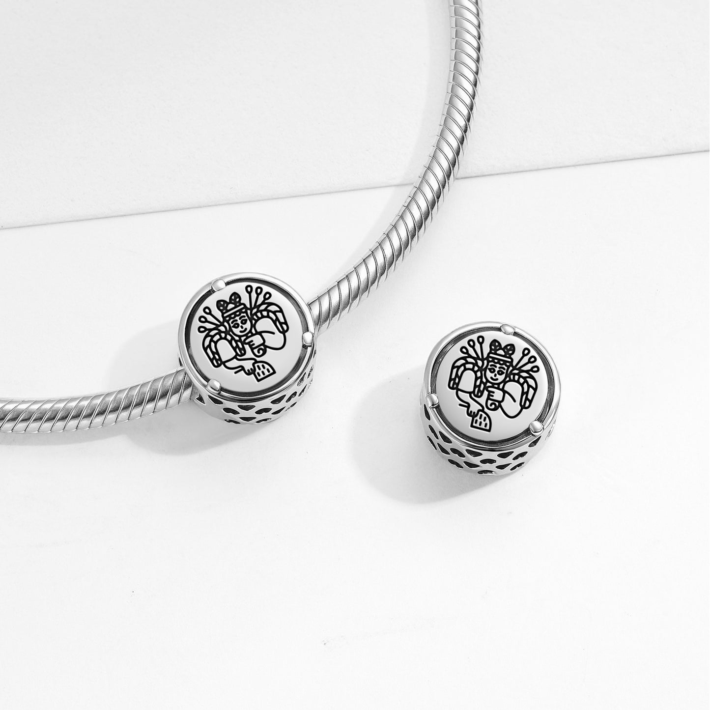 925 Sterling Silver Sumerian Nisaba Charms For Bracelets & Necklaces Pendants Beads Jewelry Fit Pan Bracelet Charm Ethnic Cultural Symbols Gifts For Women