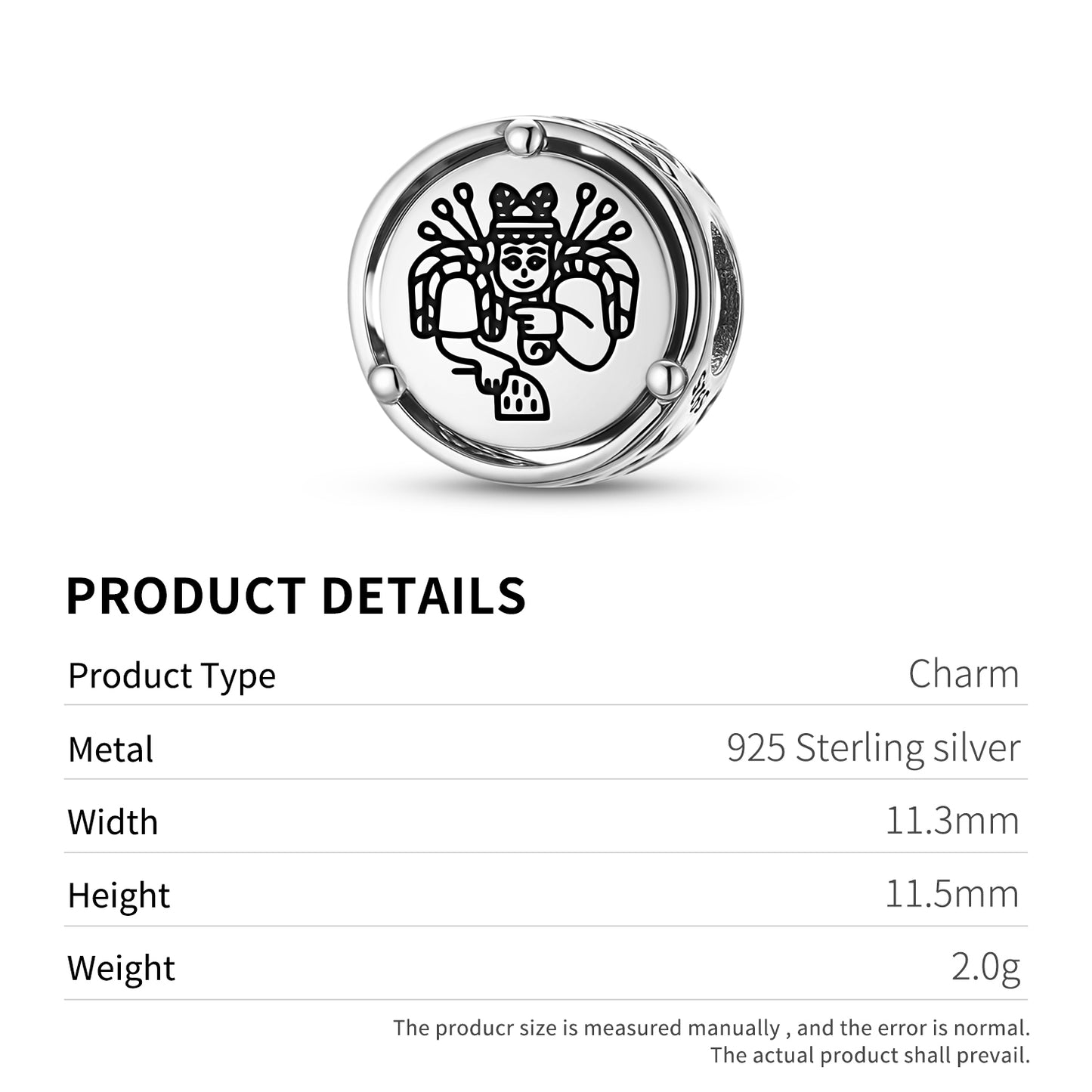 925 Sterling Silver Sumerian Nisaba Charms For Bracelets & Necklaces Pendants Beads Jewelry Fit Pan Bracelet Charm Ethnic Cultural Symbols Gifts For Women