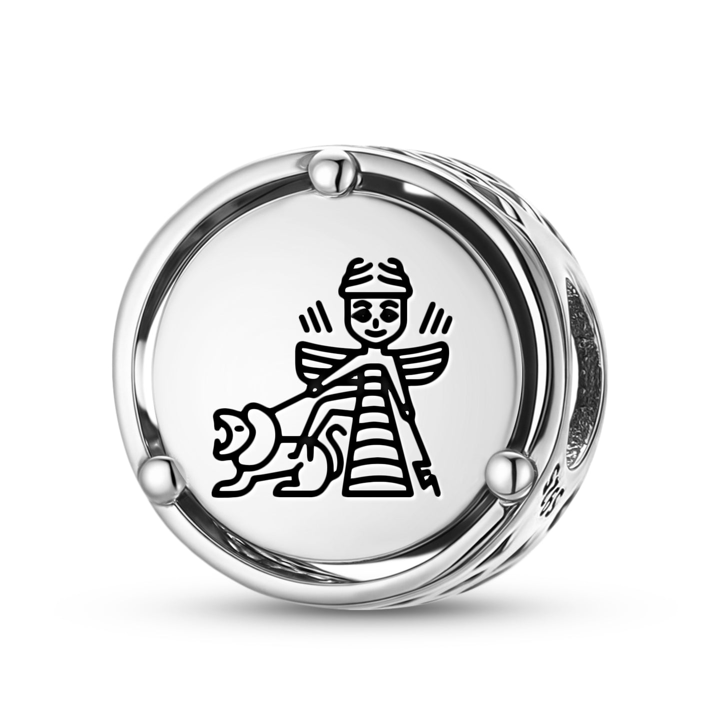 925 Sterling Silver Sumerian Inanna Ishtar Charms For Bracelets & Necklaces Pendants Beads Jewelry Fit Pan Bracelet Charm Ethnic Cultural Symbols Gifts For Women