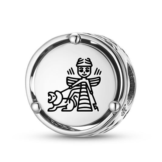 925 Sterling Silver Sumerian Inanna Ishtar Charms For Bracelets & Necklaces Pendants Beads Jewelry Fit Pan Bracelet Charm Ethnic Cultural Symbols Gifts For Women