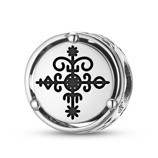 925 Sterling Silver Central America Simbi Ganga Charms For Bracelets & Necklaces Pendants Beads Jewelry Fit Pan Bracelet Charm Ethnic Cultural Symbols Gifts For Women