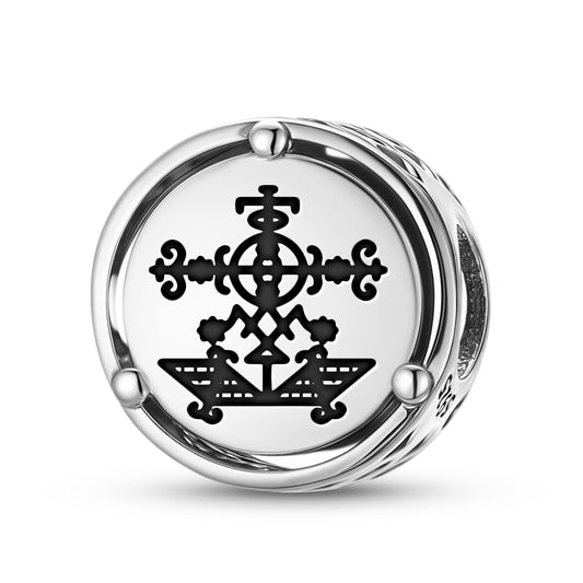 925 Sterling Silver Central America Simbi Dlo Charms For Bracelets & Necklaces Pendants Beads Jewelry Fit Pan Bracelet Charm Ethnic Cultural Symbols Gifts For Women