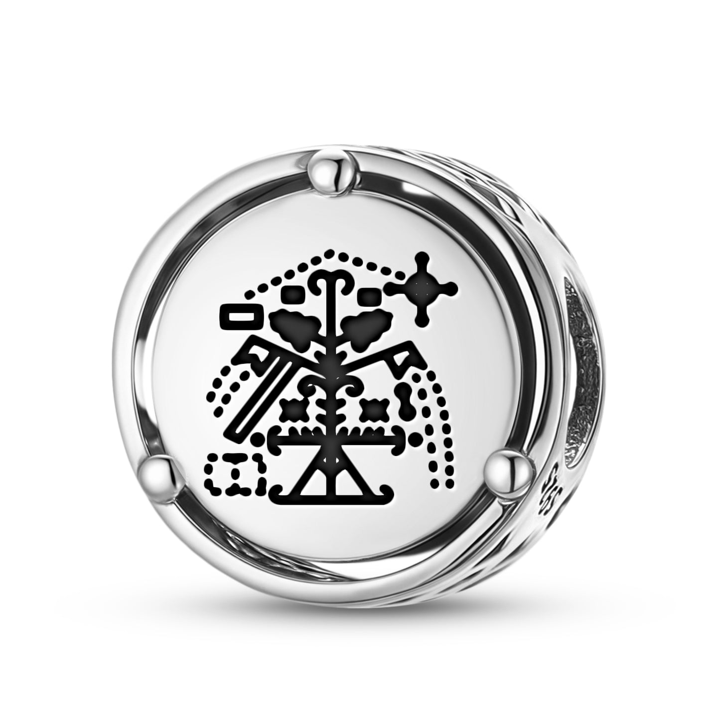 925 Sterling Silver Central America Simbi Andezo Charms For Bracelets & Necklaces Pendants Beads Jewelry Fit Pan Bracelet Charm Ethnic Cultural Symbols Gifts For Women