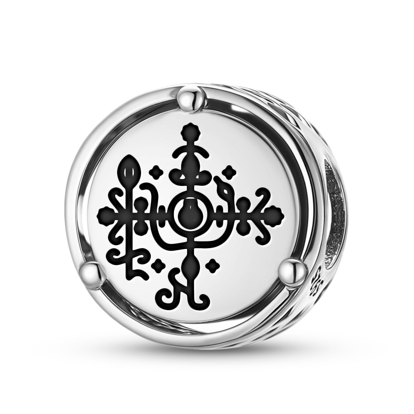925 Sterling Silver Central America Simbi Charms For Bracelets & Necklaces Pendants Beads Jewelry Fit Pan Bracelet Charm Ethnic Cultural Symbols Gifts For Women