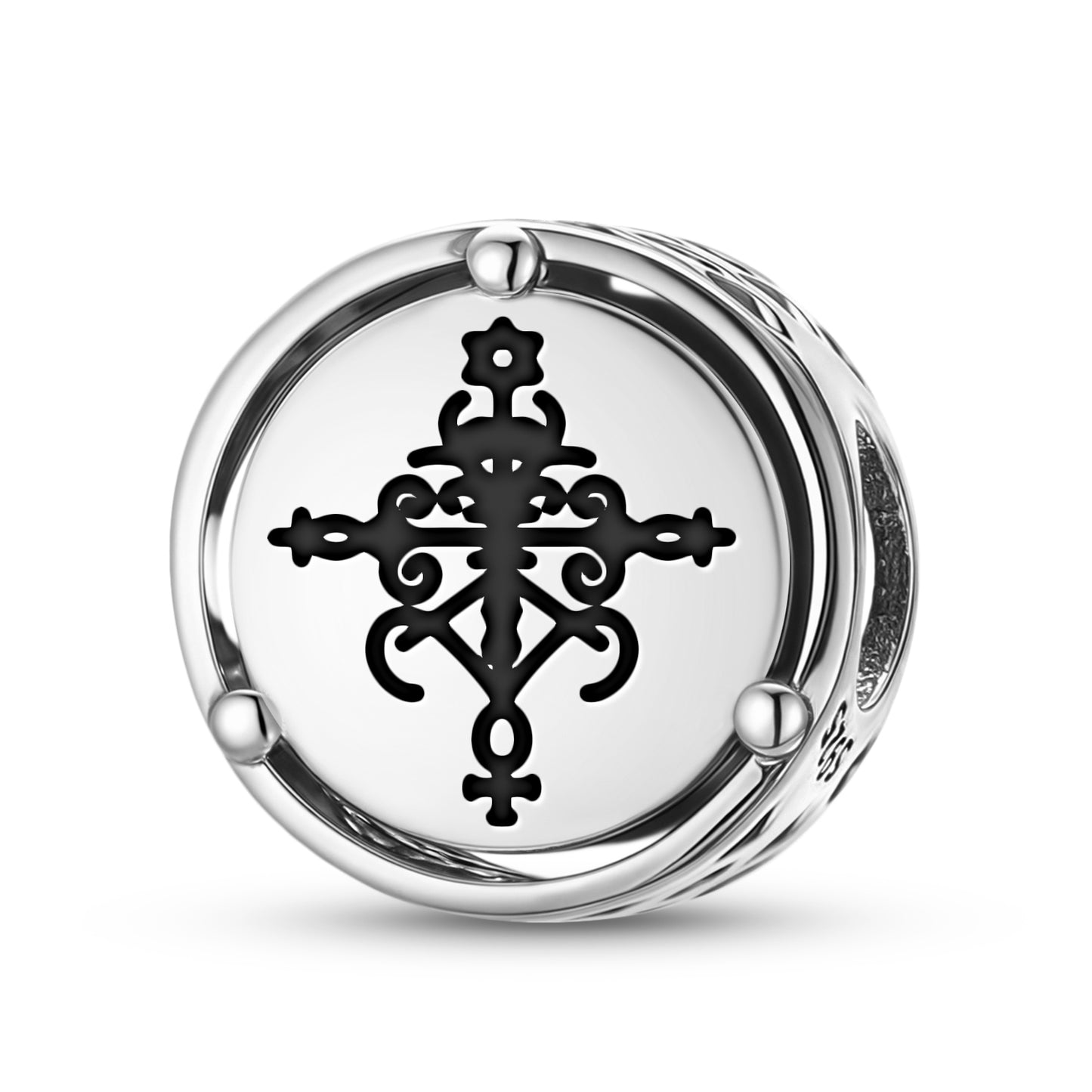 925 Sterling Silver Central America Bossou Charms For Bracelets & Necklaces Pendants Beads Jewelry Fit Pan Bracelet Charm Ethnic Cultural Symbols Gifts For Women