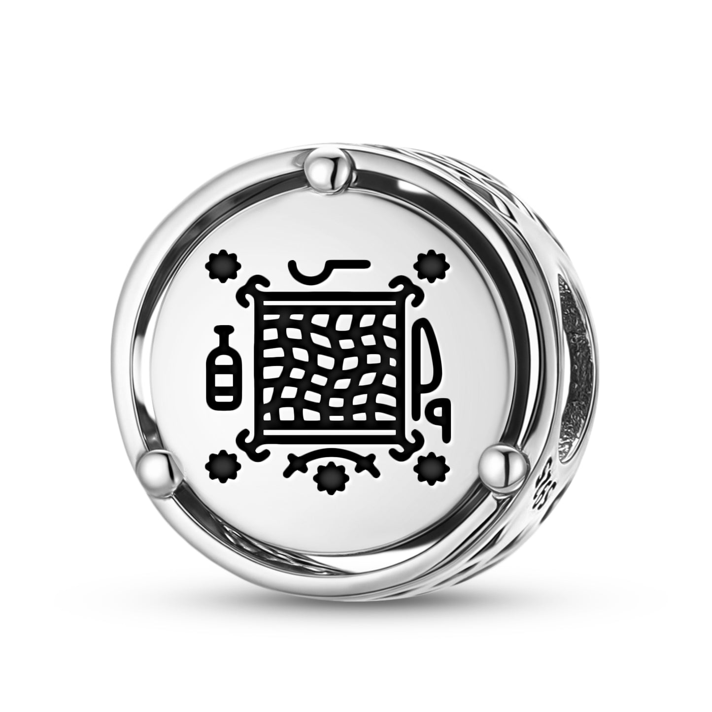 925 Sterling Silver Central America Papa Azaka Charms For Bracelets & Necklaces Pendants Beads Jewelry Fit Pan Bracelet Charm Ethnic Cultural Symbols Gifts For Women