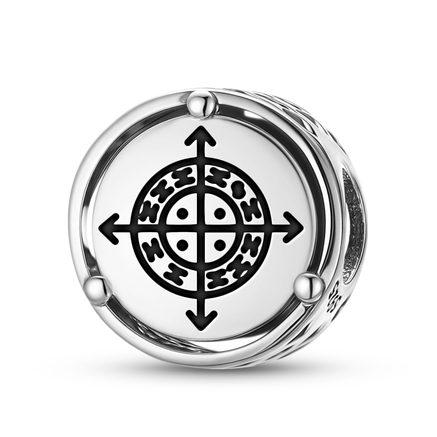 925 Sterling Silver Central America Olokun Charms For Bracelets & Necklaces Pendants Beads Jewelry Fit Pan Bracelet Charm Ethnic Cultural Symbols Gifts For Women