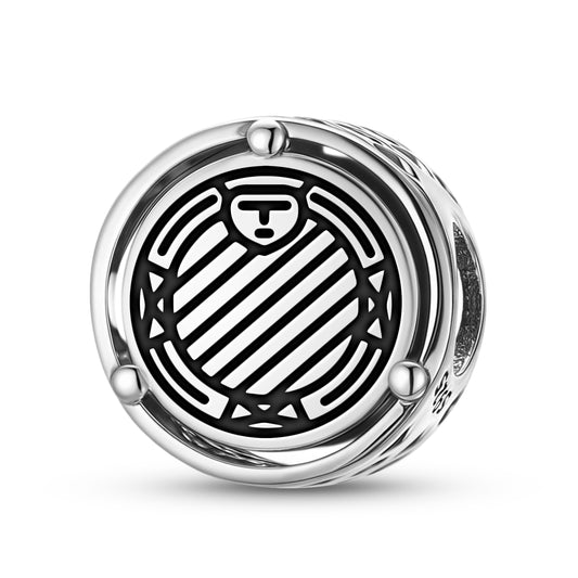 925 Sterling Silver Central America Ifa Divination Board Charms For Bracelets & Necklaces Pendants Beads Jewelry Fit Pan Bracelet Charm Ethnic Cultural Symbols Gifts For Women
