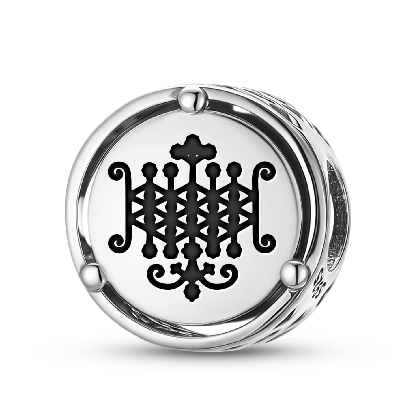 925 Sterling Silver Central America Ogun Charms For Bracelets & Necklaces Pendants Beads Jewelry Fit Pan Bracelet Charm Ethnic Cultural Symbols Gifts For Women