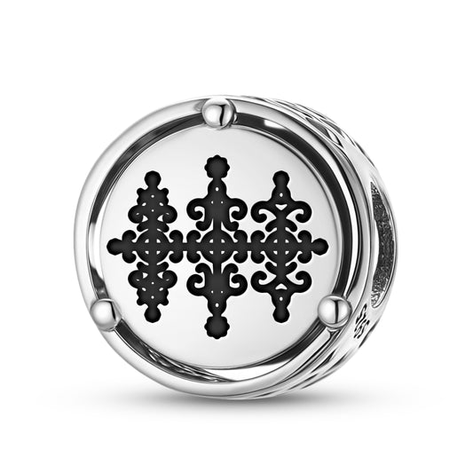 925 Sterling Silver Central America Marassa Charms For Bracelets & Necklaces Pendants Beads Jewelry Fit Pan Bracelet Charm Ethnic Cultural Symbols Gifts For Women