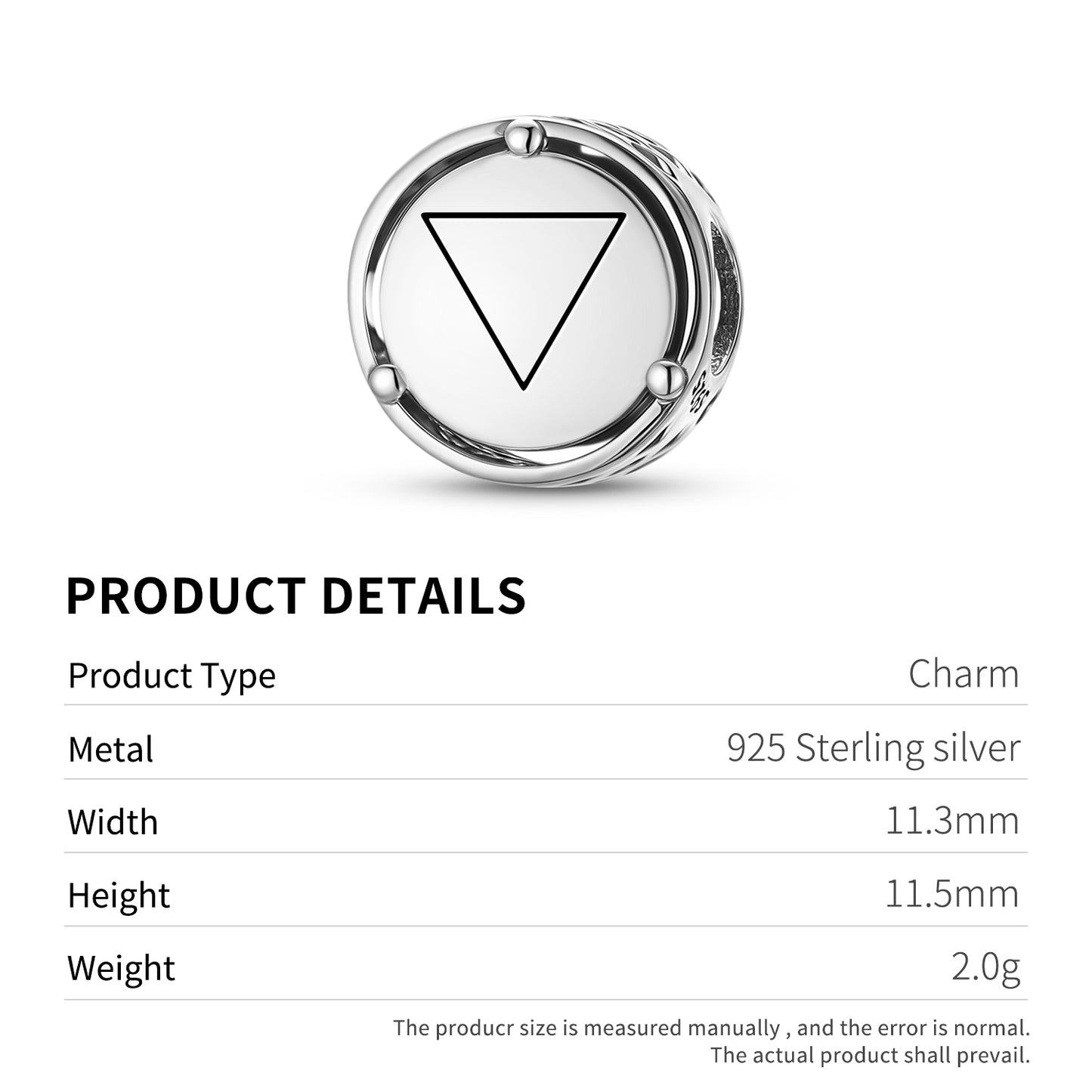 925 Sterling Silver Wicca 1st Degree Wiccan Charms For Bracelets & Necklaces Pendants Beads Jewelry Fit Pan Bracelet Charm Ethnic Cultural Symbols Gifts For Women